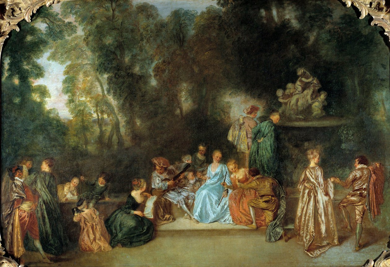 Recreation Galante by Jean-Antoine Watteau
