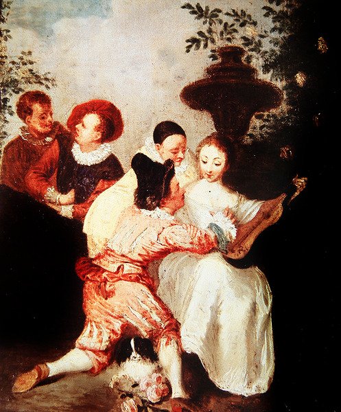 Study for The Storyteller (detail) by Jean-Antoine Watteau