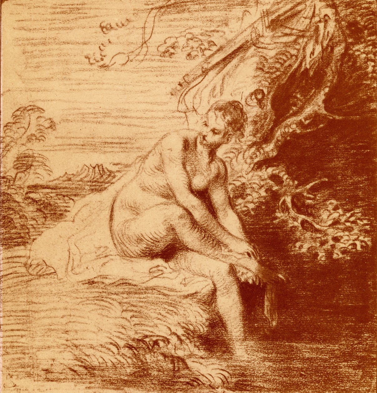 The Bath of Diana by Jean-Antoine Watteau
