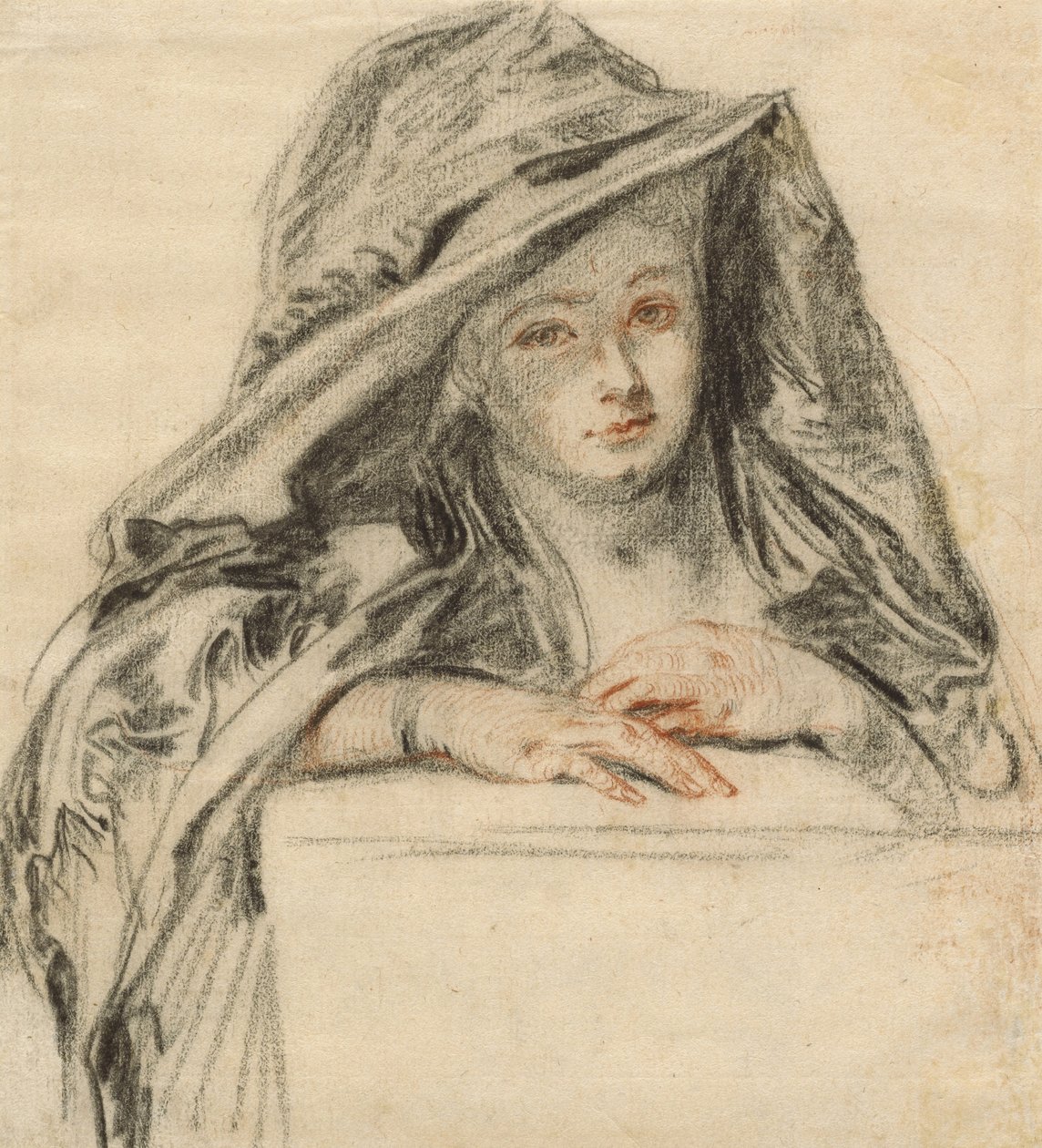 Woman in Black, c.1719 by Jean-Antoine Watteau