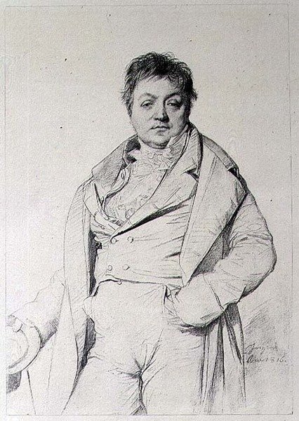 Portrait of a Man by Jean Auguste Dominique (after) Ingres