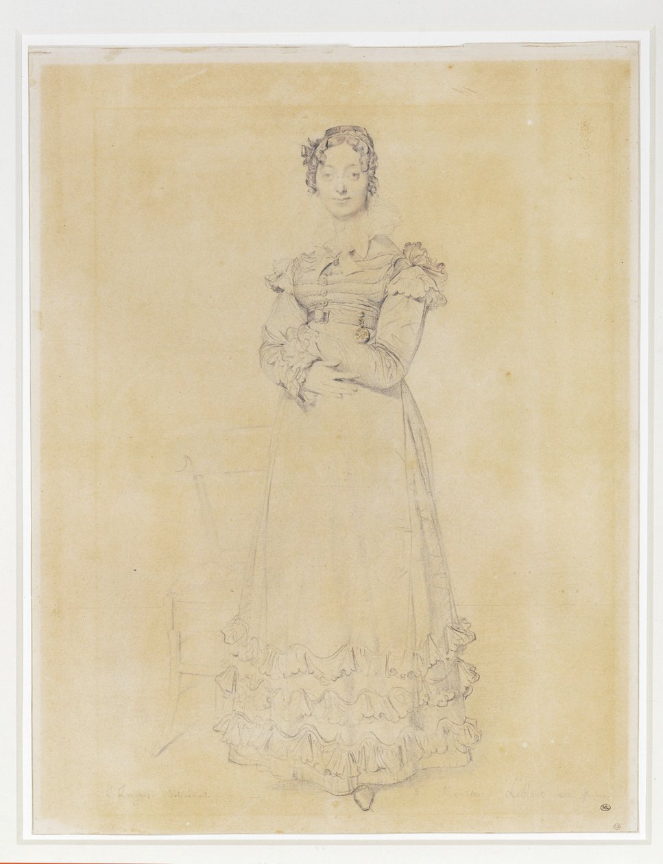 Francoise Leblanc, wife of Jacques-Louis, secretary to Elisa by Jean Auguste Dominique Ingres