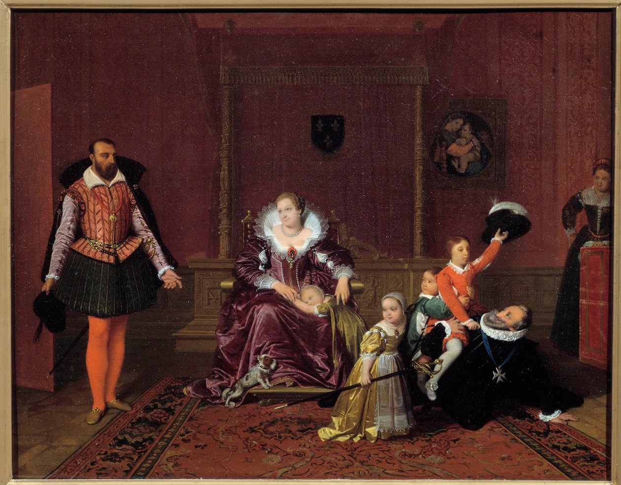 King of France Henry IV Playing with His Children in Front of the Spanish Ambassador by Jean Auguste Dominique Ingres