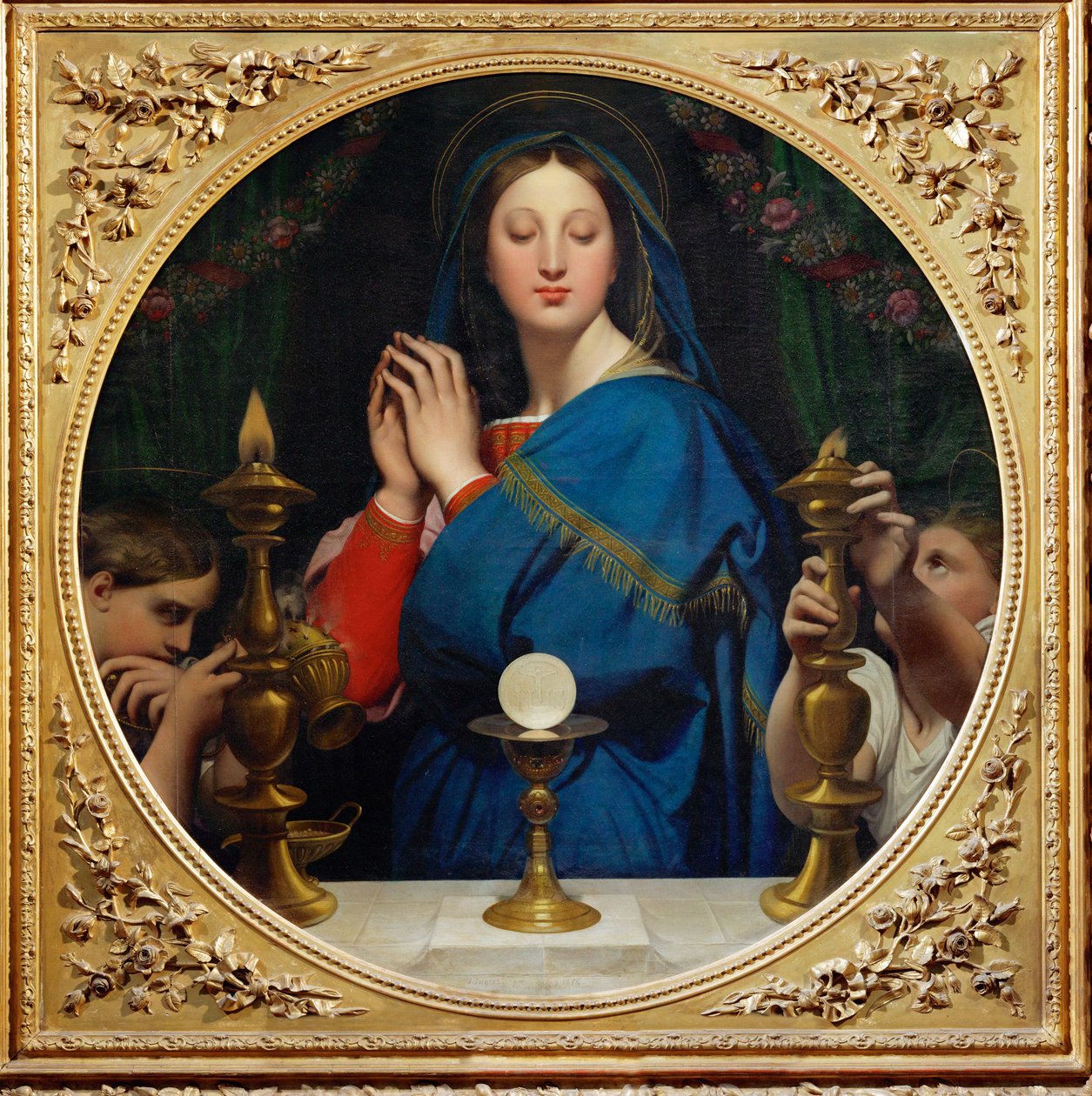 The Virgin with the Host, Tondo by Jean Auguste Dominique Ingres