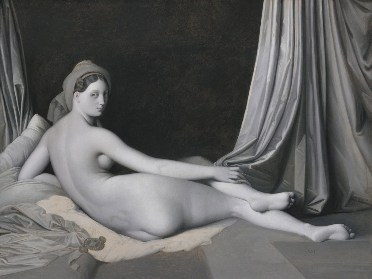 Odalisque in Grisaille by Jean Auguste Dominique Ingres