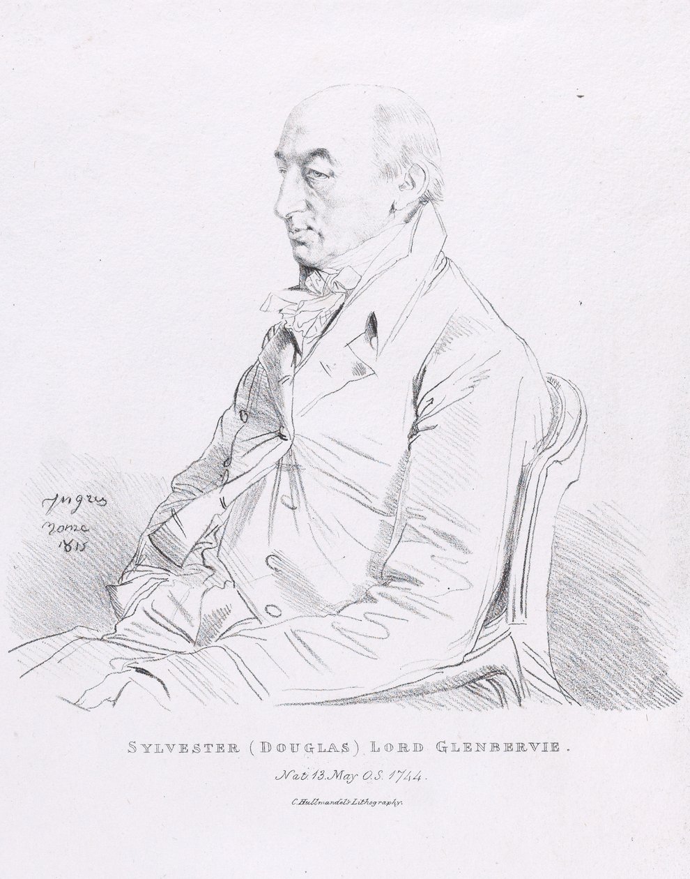 Portrait of Sylvester (Douglas), Lord Glenbervie by Jean Auguste Dominique Ingres