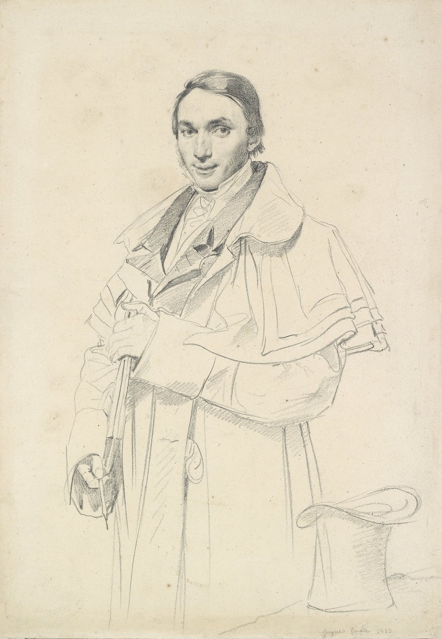 Three-quarter-length Portrait of Jean-Francois-Antoine Forest by Jean Auguste Dominique Ingres