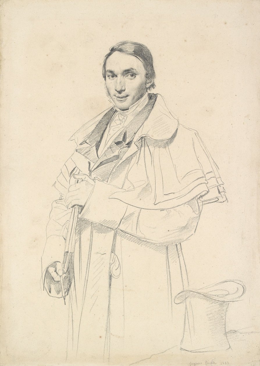 Three-quarter-length Portrait of Jean-Francois-Antoine Forest by Jean Auguste Dominique Ingres