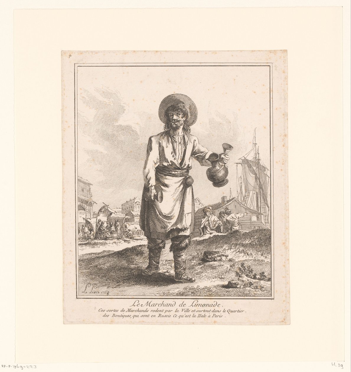 Lemonade Seller (Traders and Street Vendors from Saint Petersburg and Moscow series) by Jean Baptist Leprince