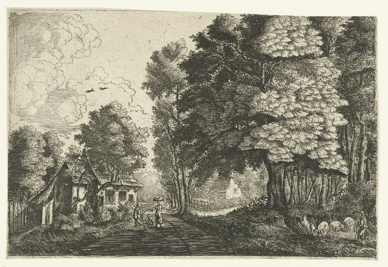 Shepherd by a Forest Edge by Jean Baptiste Bonnecroy