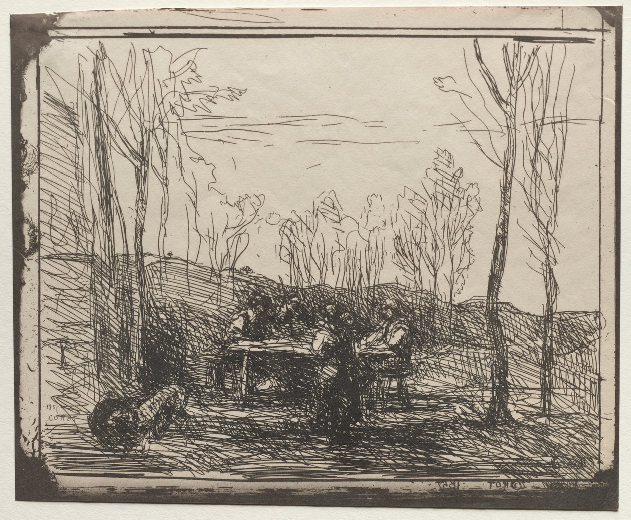 Breakfast in a Glade by Jean-Baptiste-Camille Corot