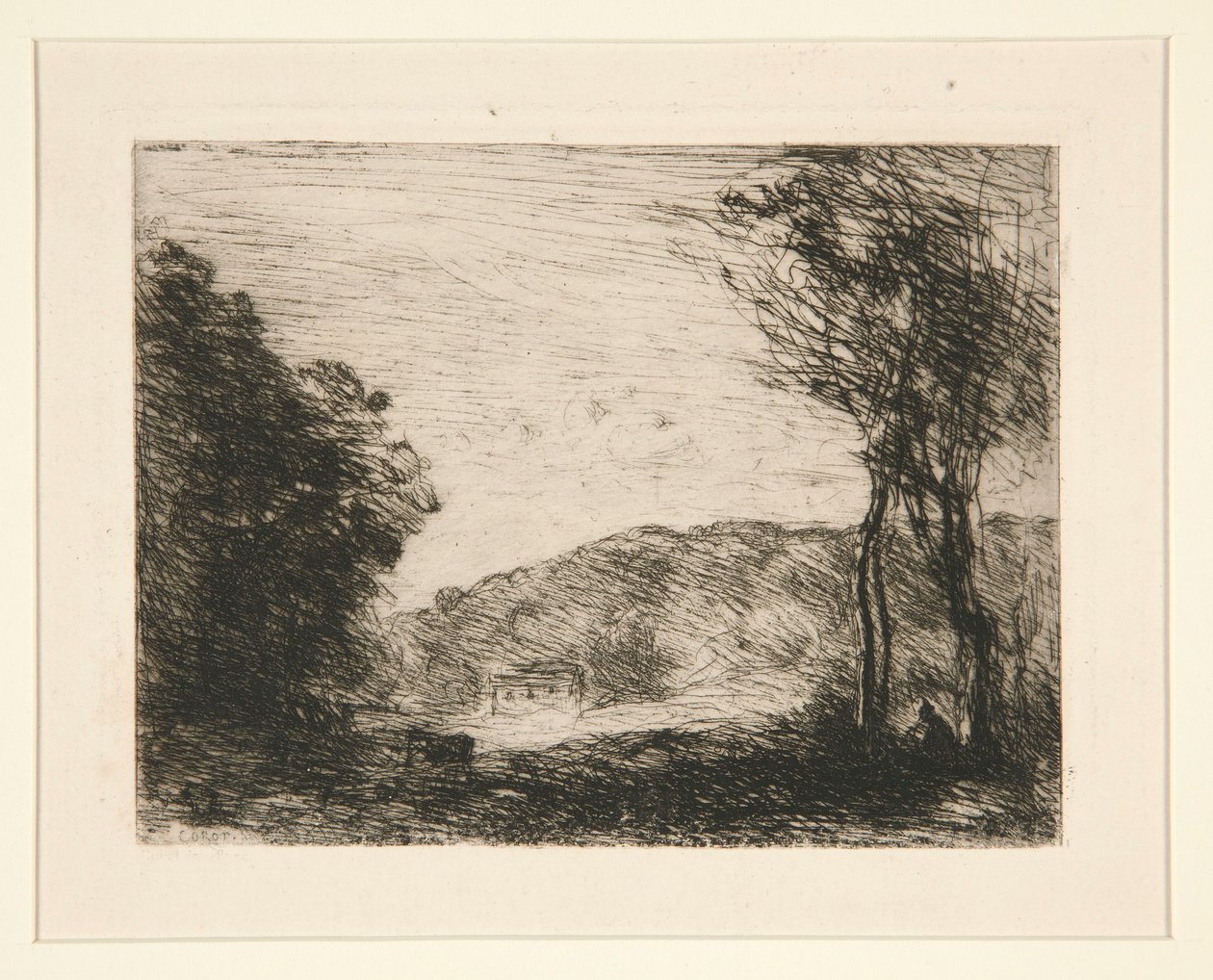 Wooded Countryside by Jean Baptiste Camille Corot