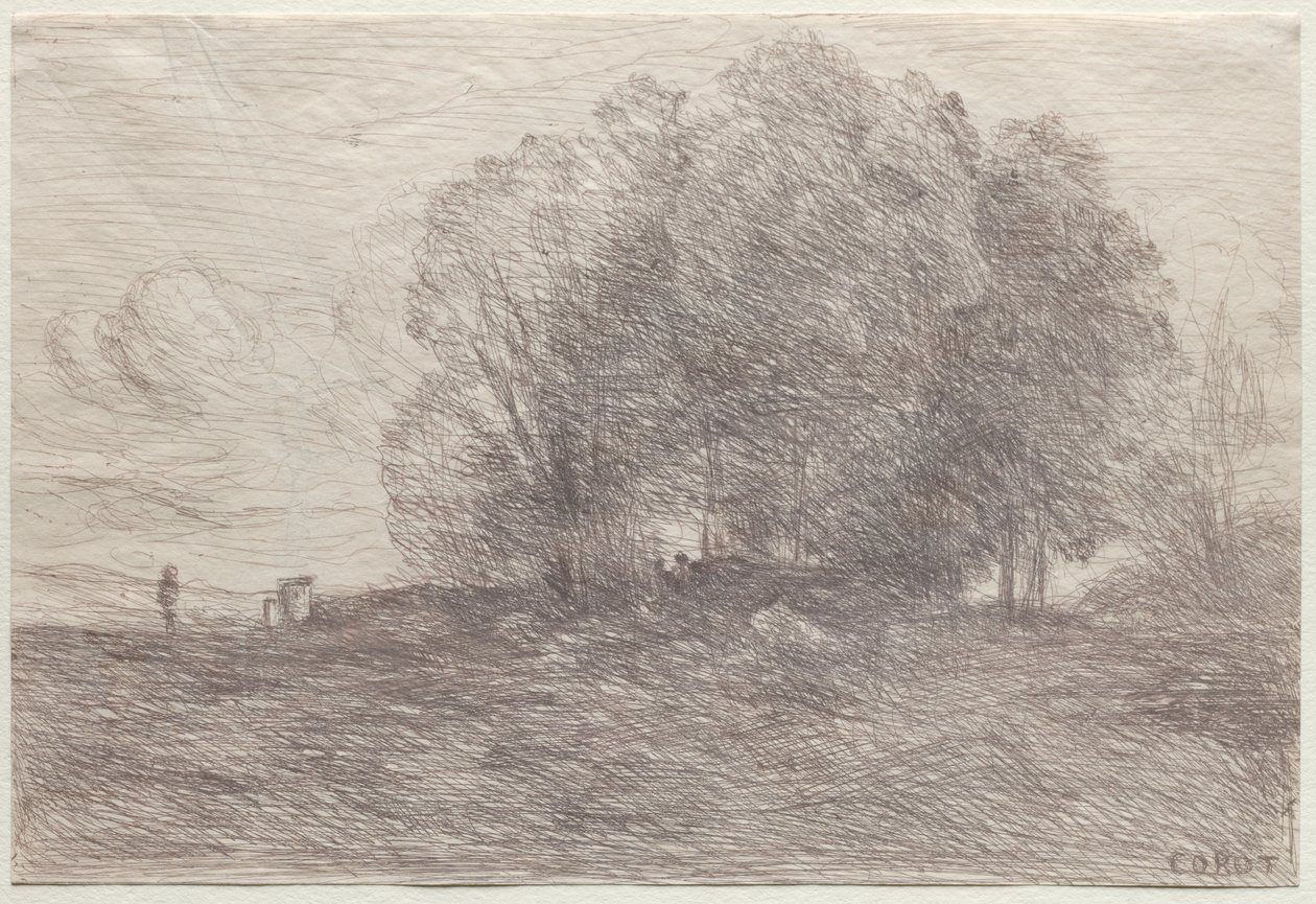 Group of Trees by Jean Baptiste Camille Corot