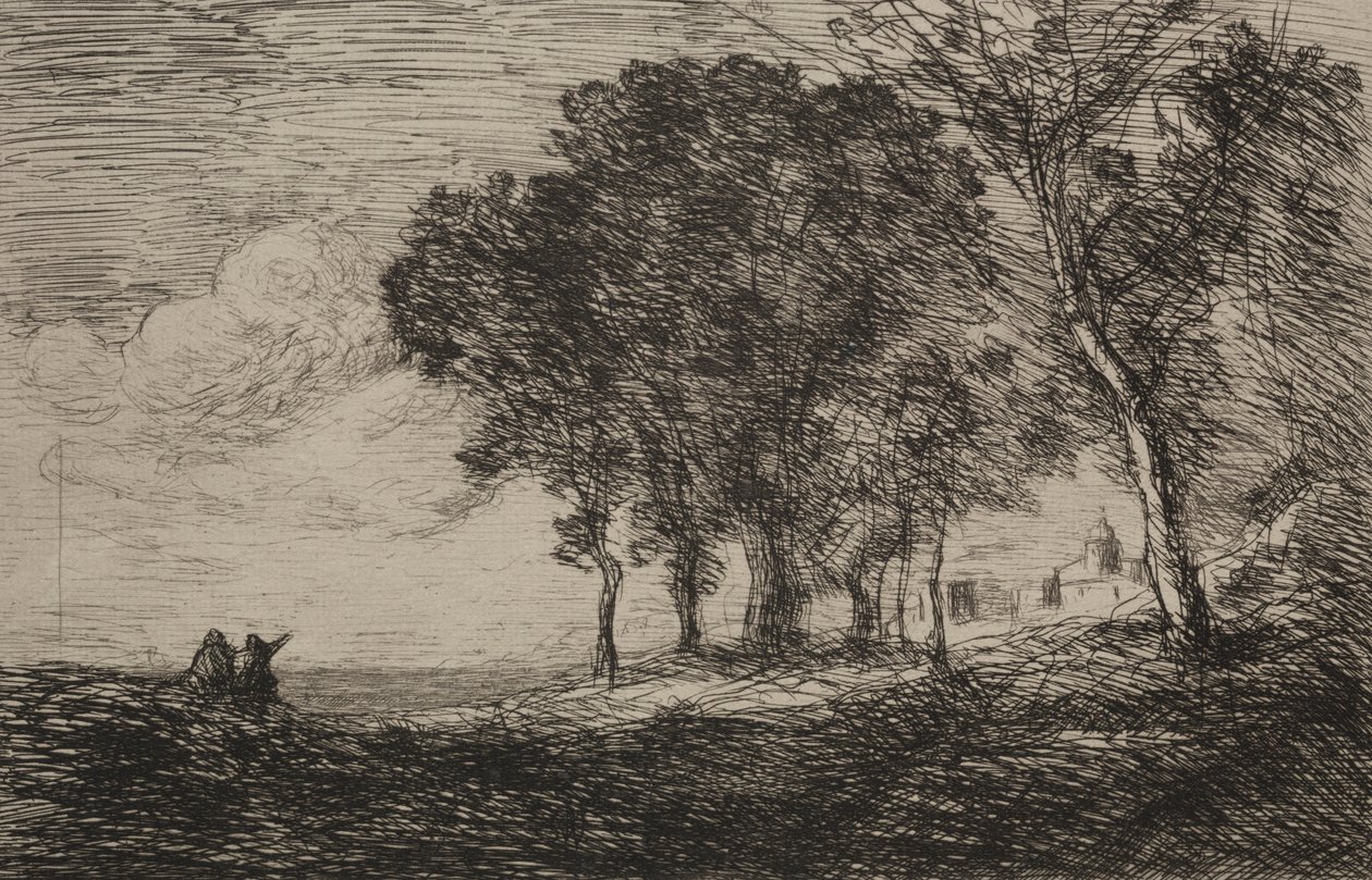 Italian Landscape by Jean-Baptiste-Camille Corot