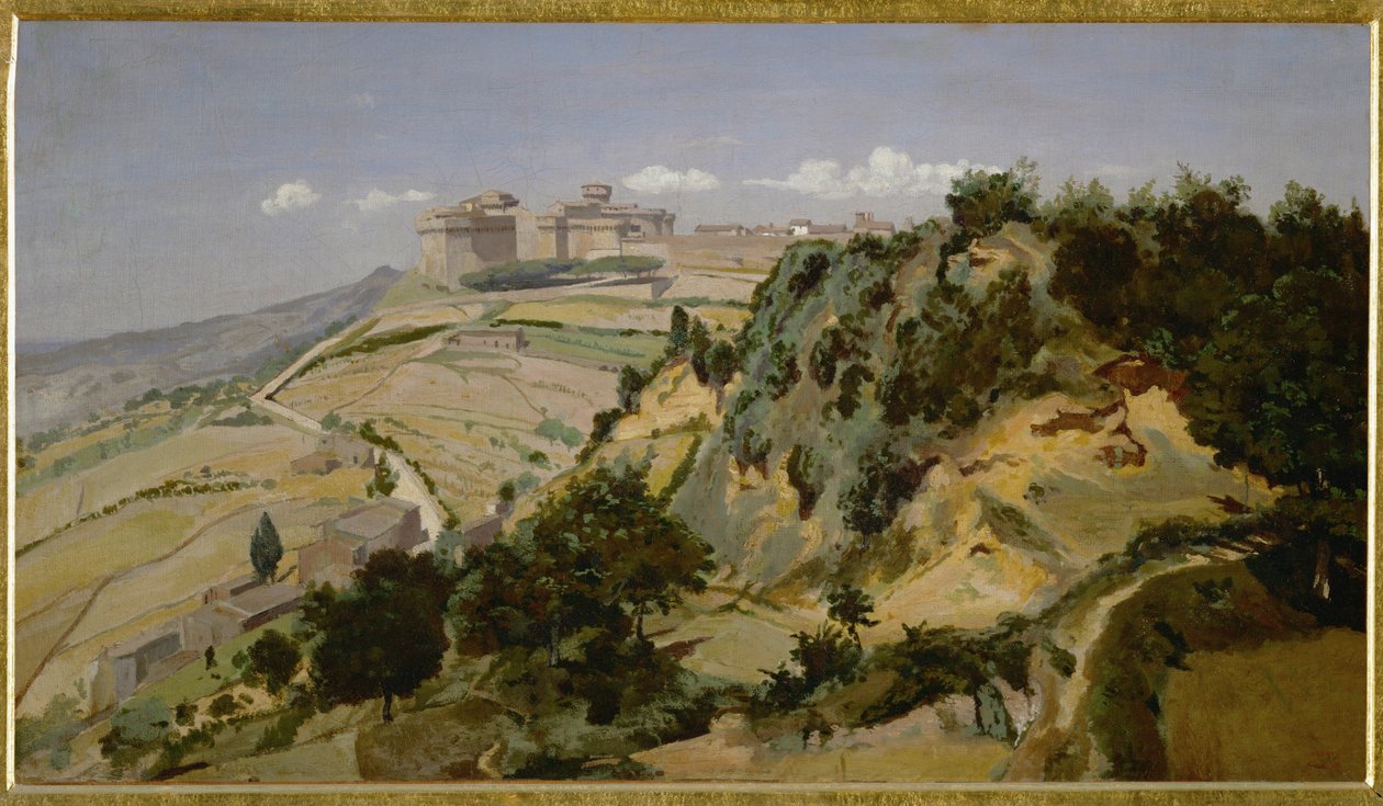 Volterra Citadel by Jean Baptiste Camille Corot