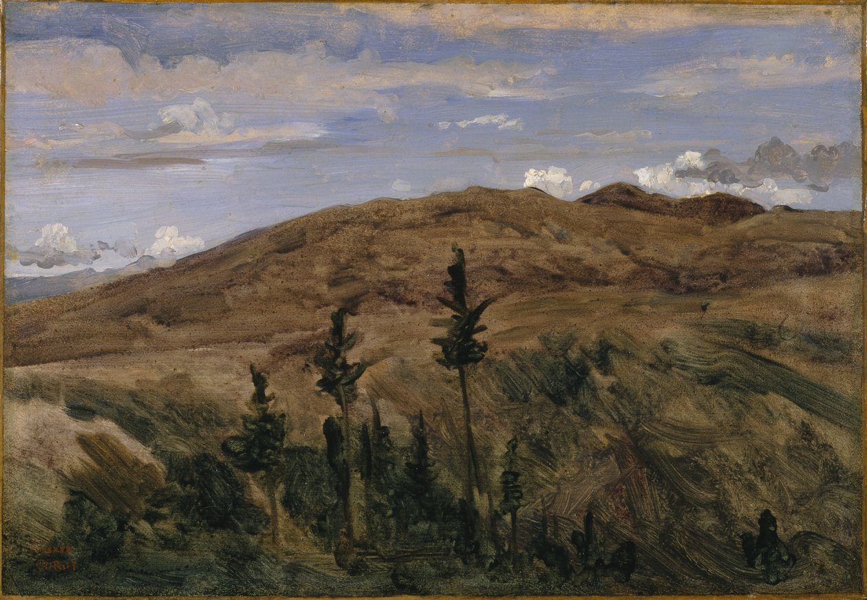 Mountains in Auvergne, 1841-42 by Jean Baptiste Camille Corot