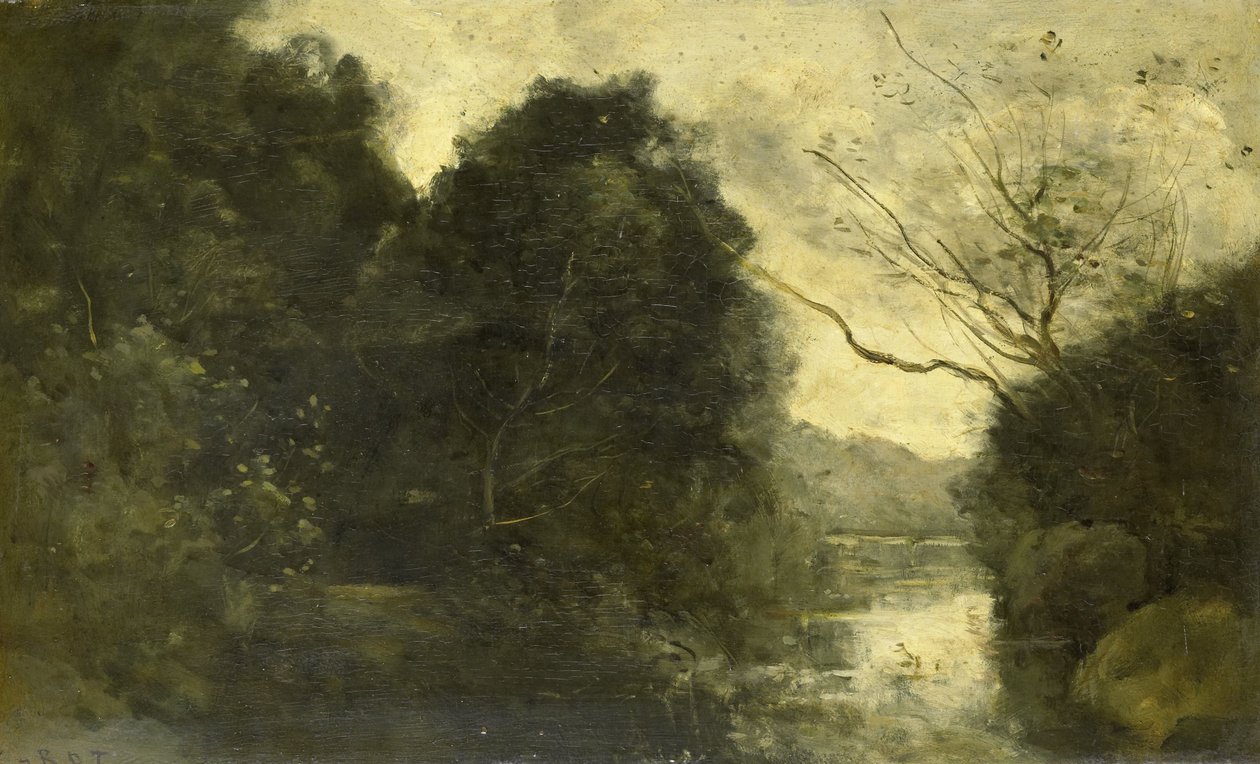Pond in the Woods by Jean Baptiste Camille Corot