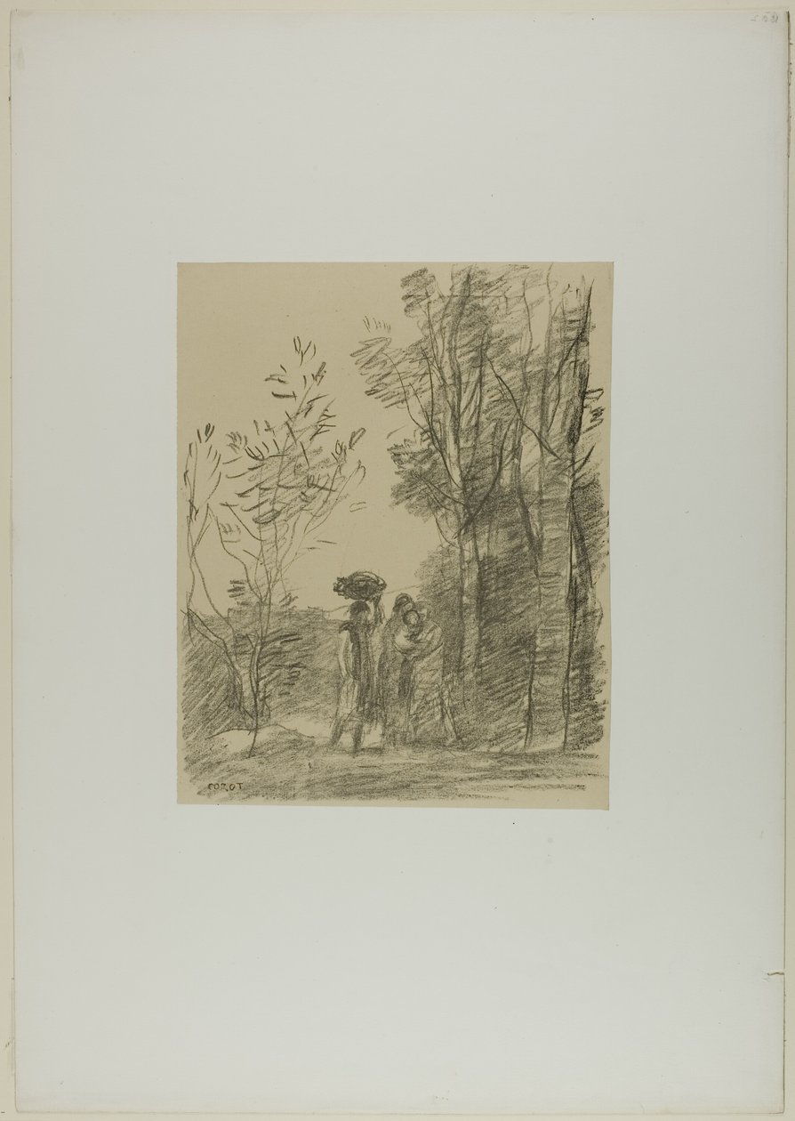 The Meeting in the Woods by Jean-Baptiste-Camille Corot
