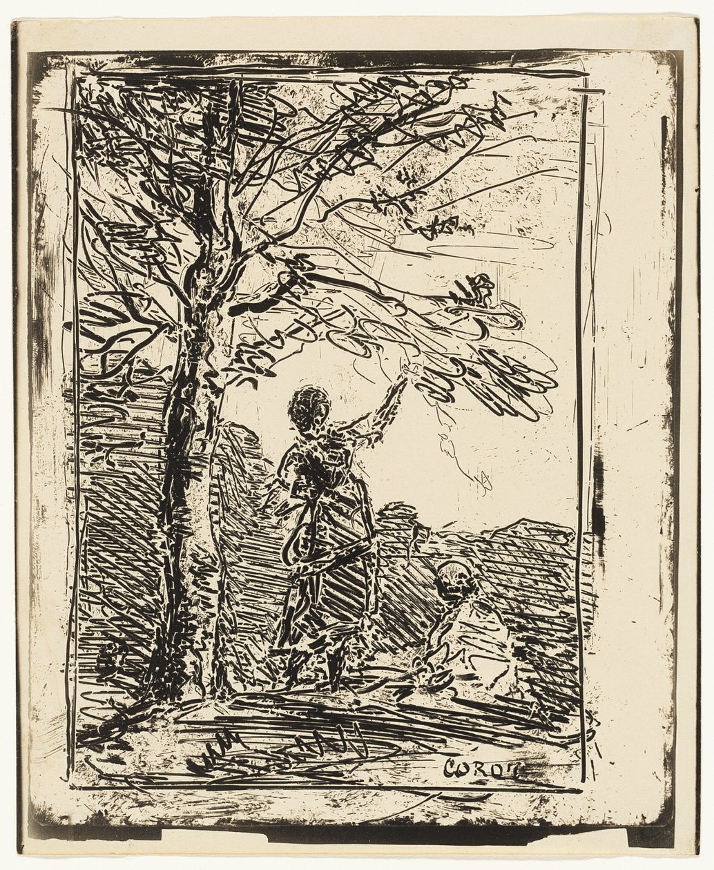 The Young Maiden and Death by Jean-Baptiste-Camille Corot