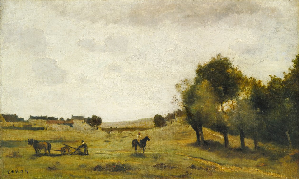 View near Epernon by Jean Baptiste Camille Corot