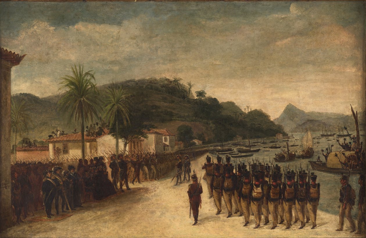 Boarding, on Praia Grande, of Troops Destined for the Blockade of Montivideu by Jean Baptiste Debret