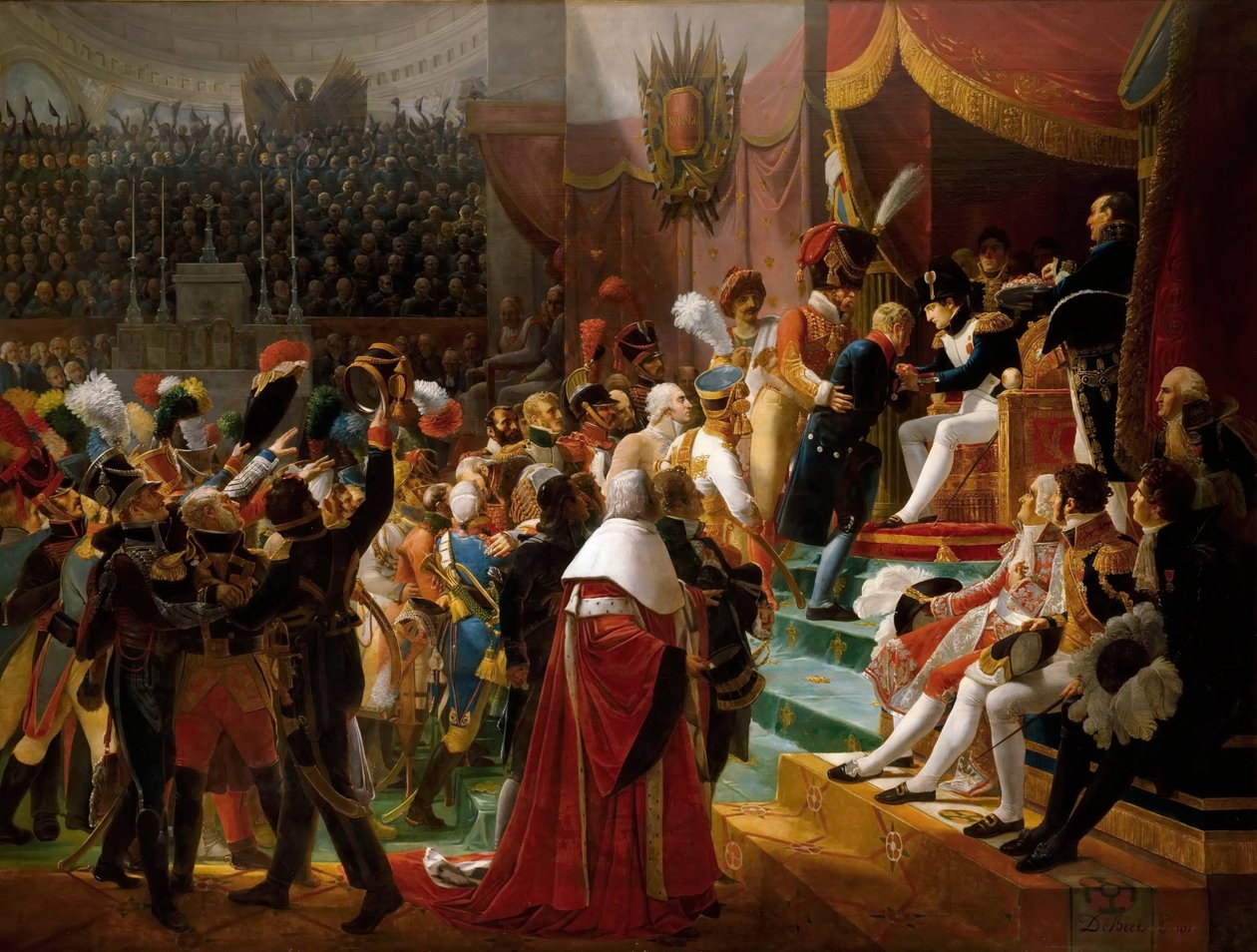 First Distribution of the Legion of Honor Decorations in the Church of the Invalides, July 14, 1804 by Jean Baptiste Debret