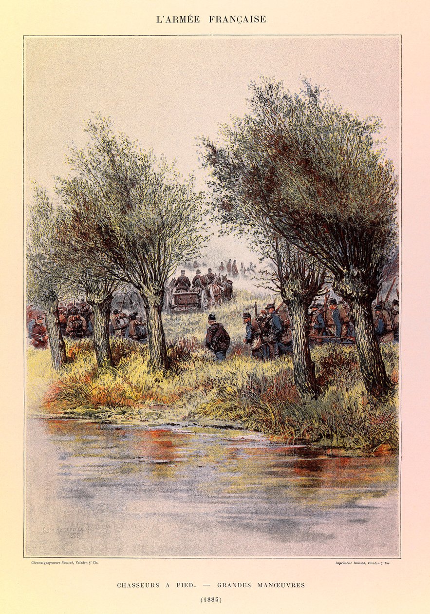 Hunters on Foot; the Great Manoeuvres in 1885 by Jean Baptiste Edouard Detaille