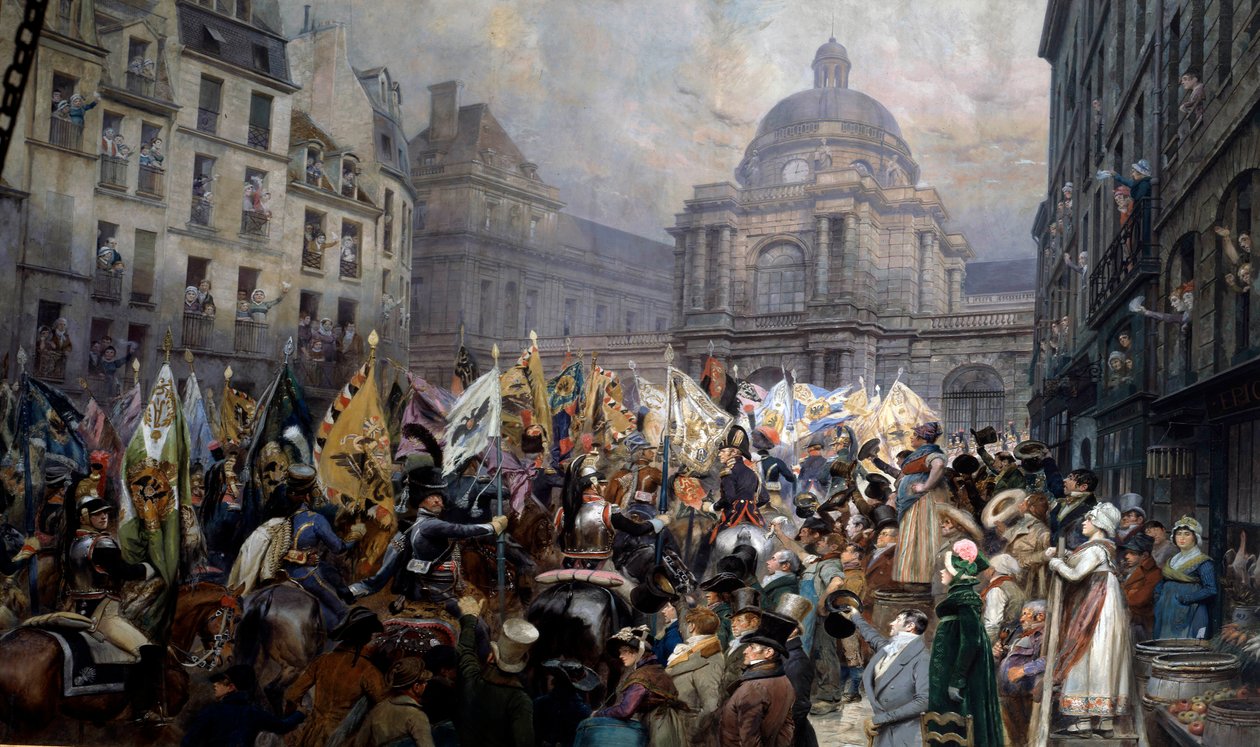 Handed over to the senate of trophies after the battle of Ulm and Austerlitz by Jean Baptiste Edouard Detaille