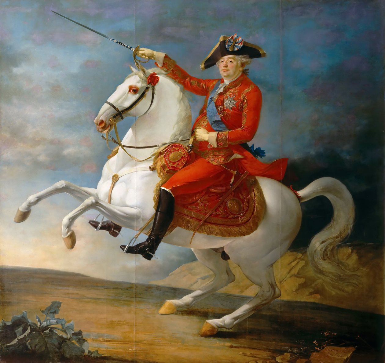 Equestrian Portrait of King Louis XVI by Jean-Baptiste Francois Carteaux