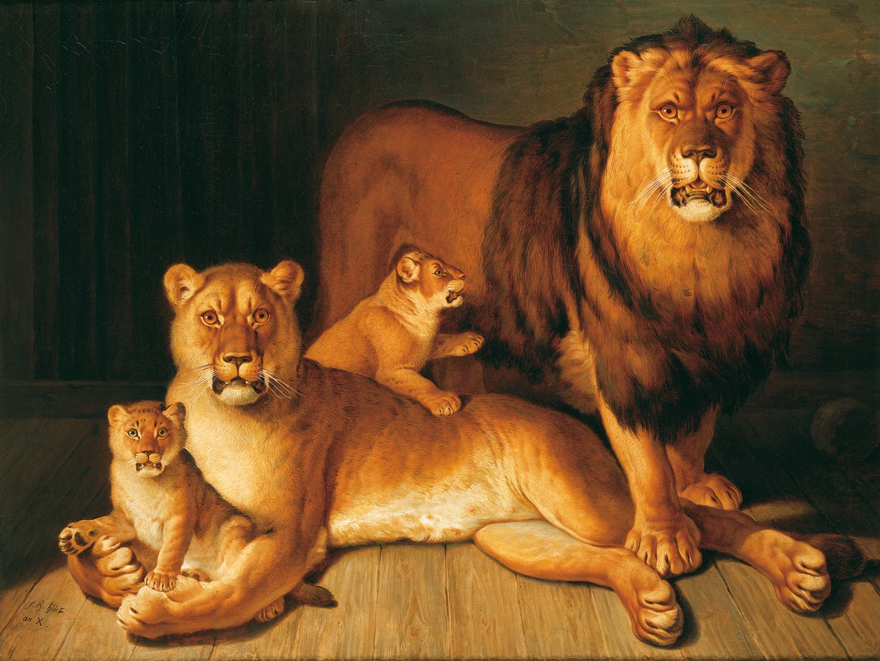 A Pride of Lions by Jean-Baptiste Huet