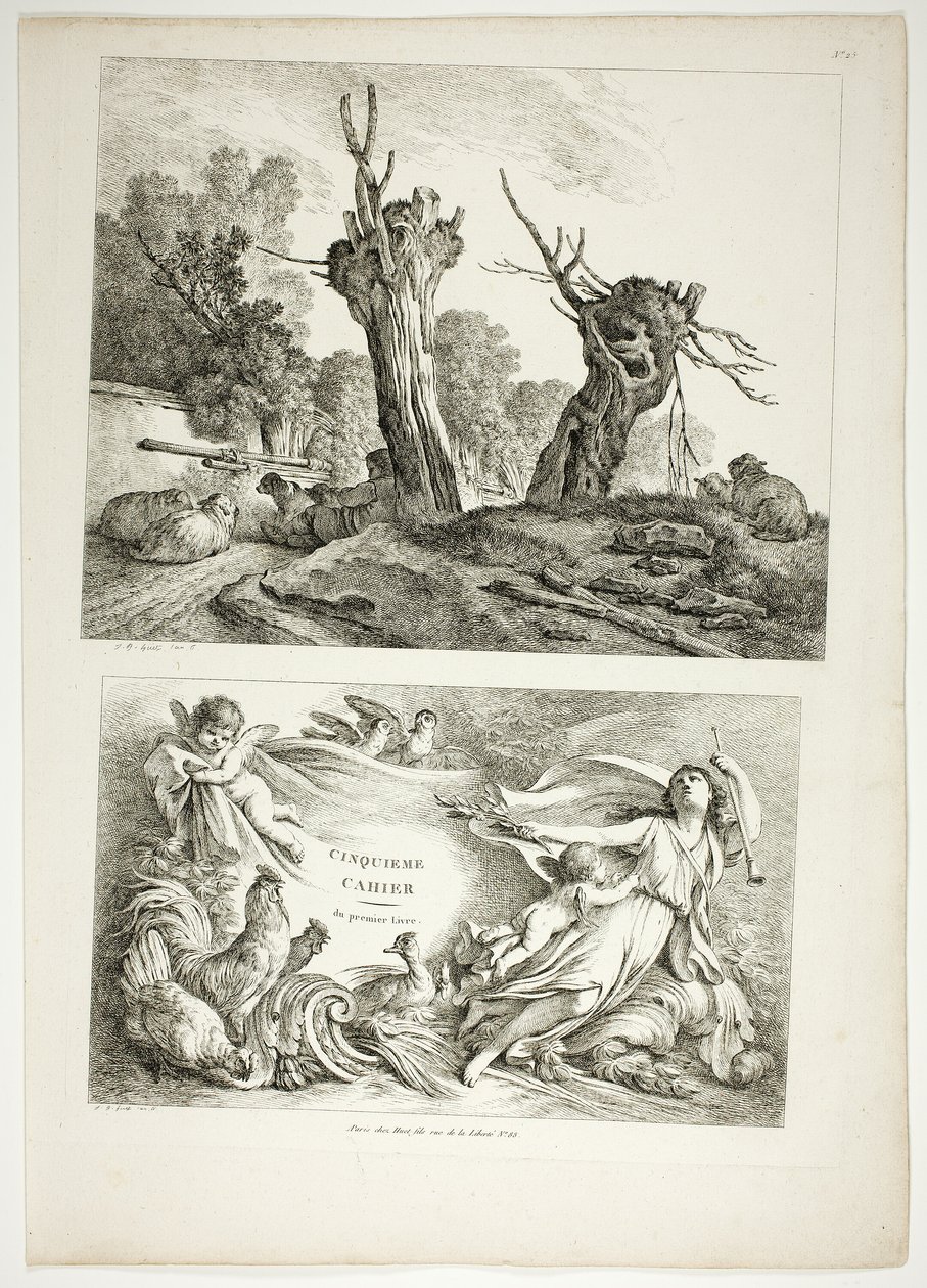 Plate 25 of 38 from Oeuvres de J. B. Huet by Jean-Baptiste Huet