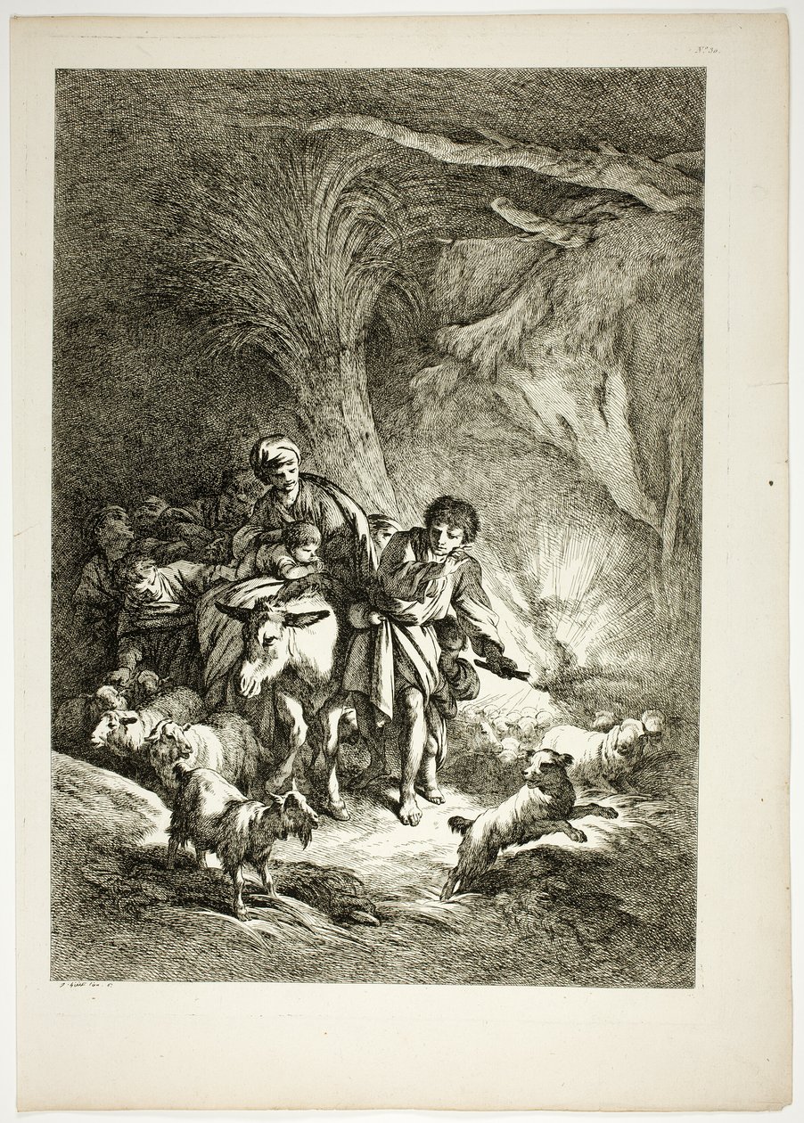 Plate 30 of 38 from Oeuvres de J. B. Huet by Jean Baptiste Huet