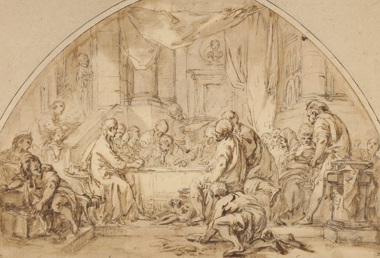 Study for The Last Supper by Jean-Baptiste Huet