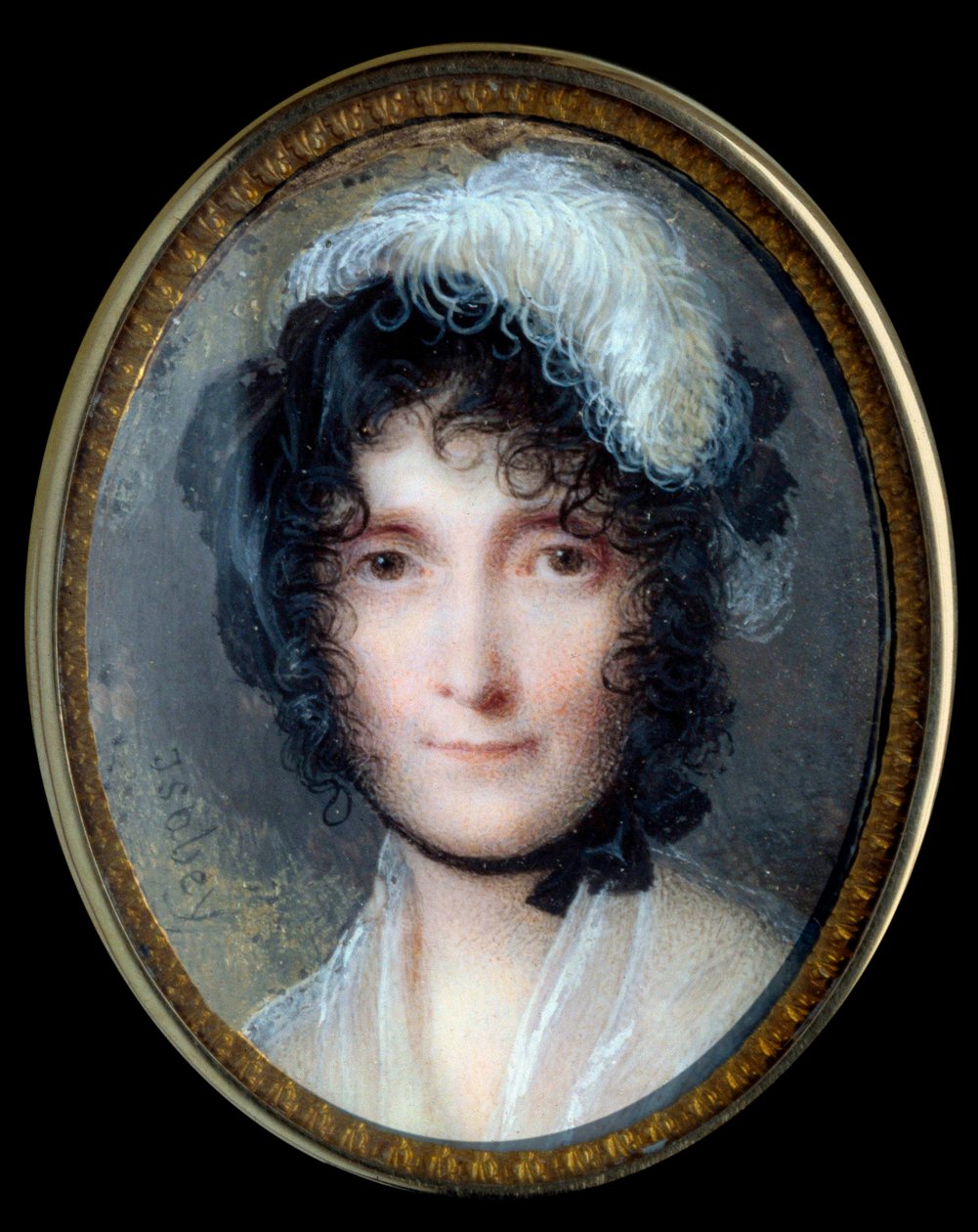 Portrait of Laetitia Bonaparte, mother of Napoleon Bonaparte. Miniature painting on ivory by Jean Baptiste Isabey by Jean Baptiste Isabey
