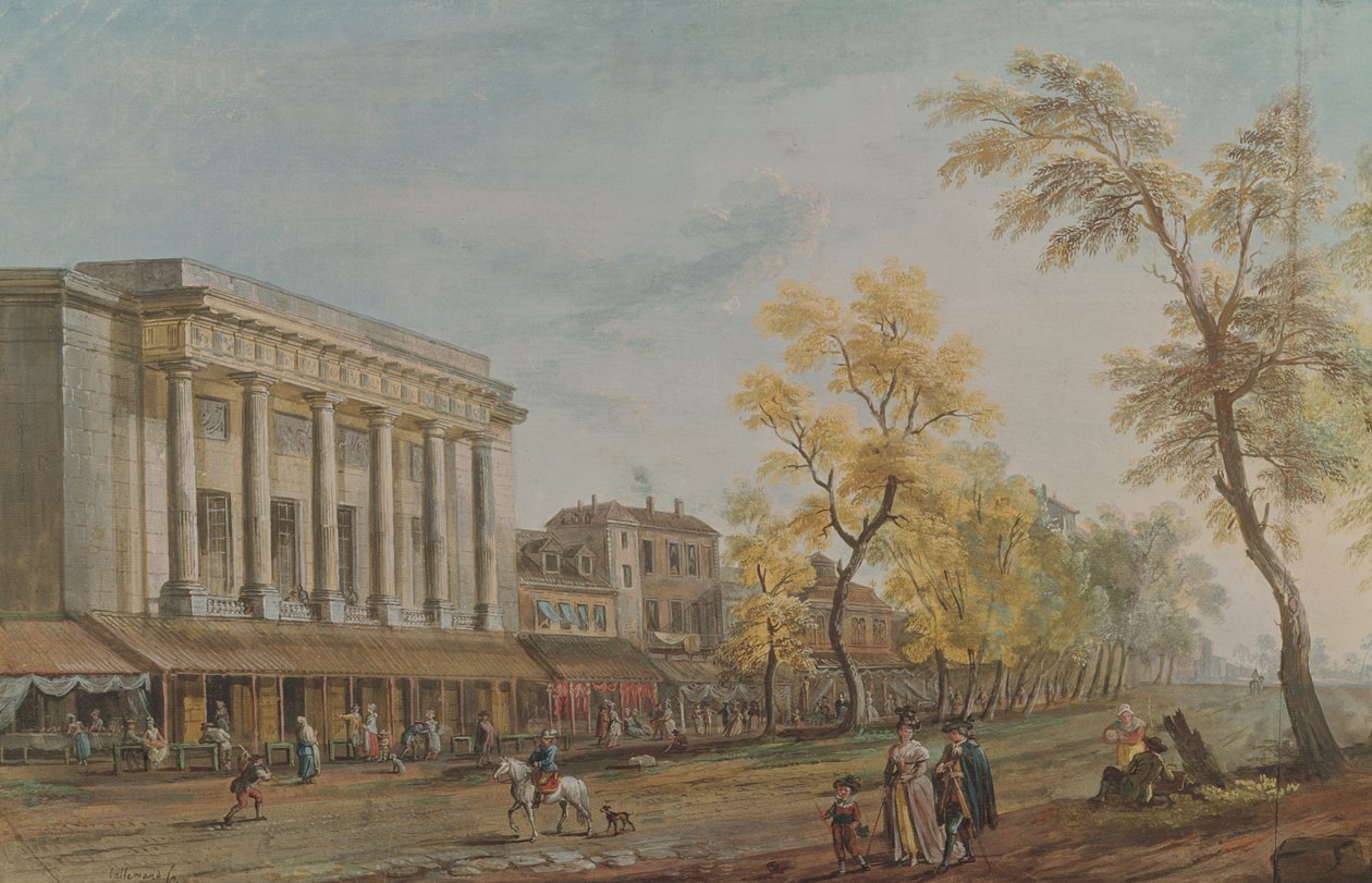 The Theatre des Italians by Jean-Baptiste Lallemand