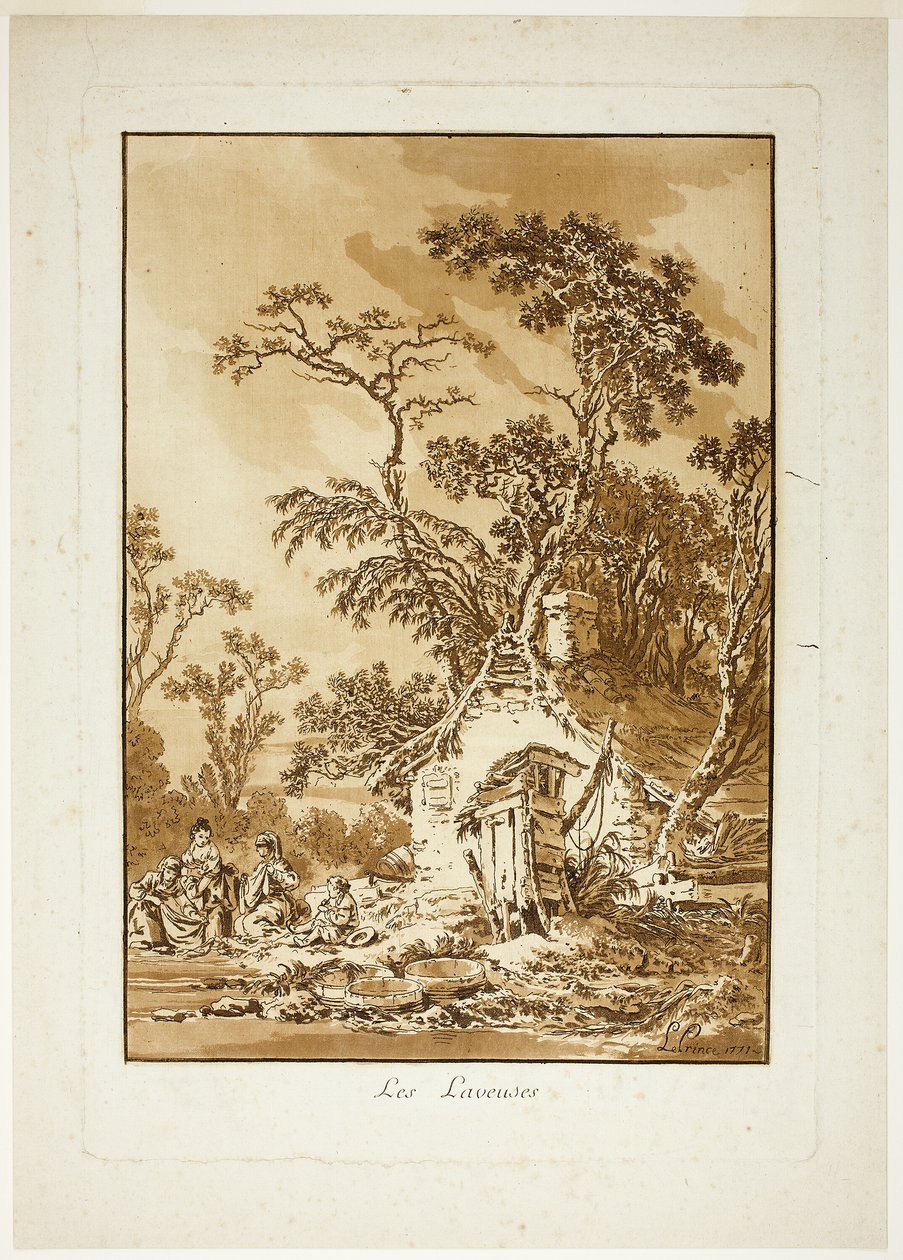 The Washerwomen by Jean-Baptiste Le Prince