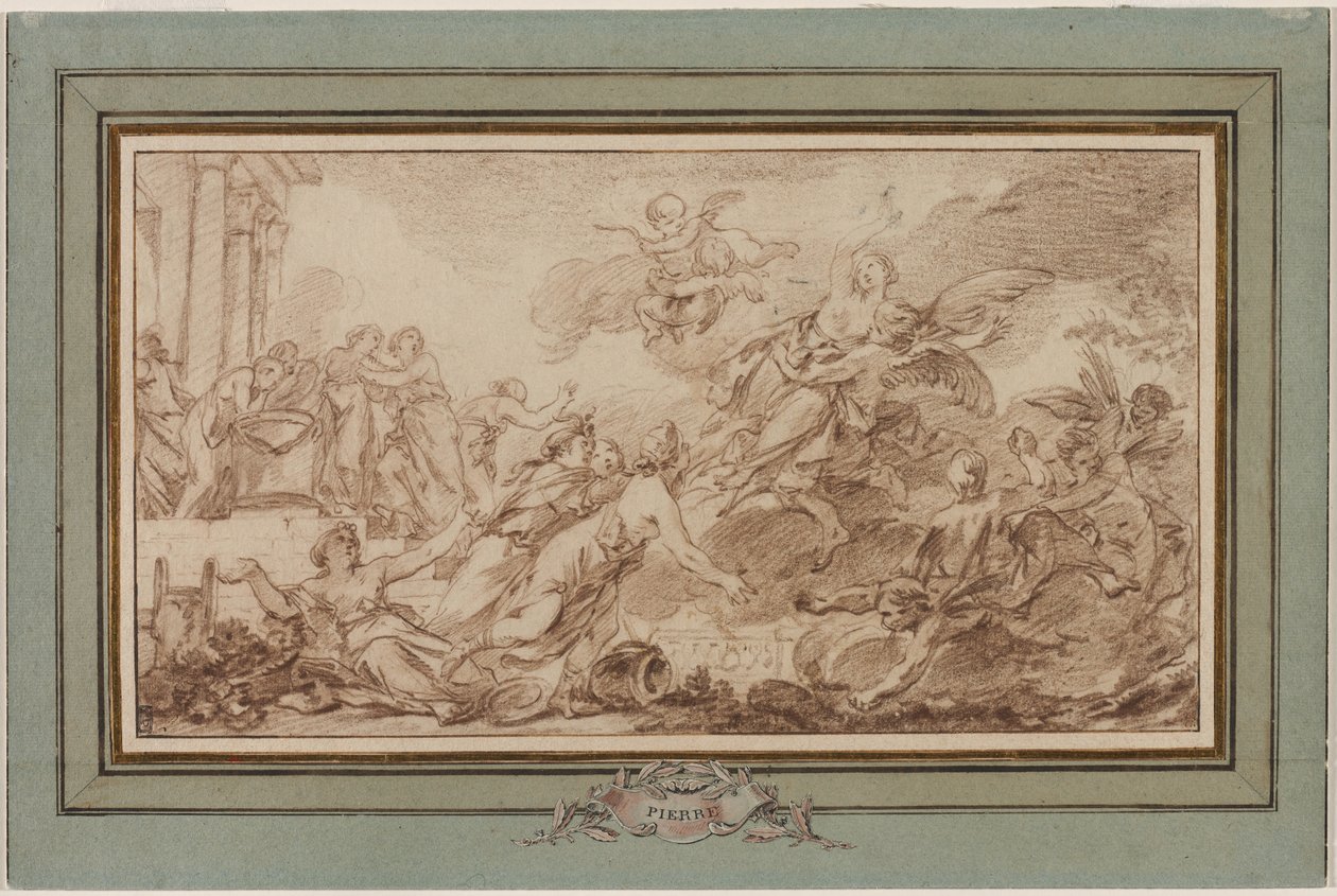 Boreas Abducting Oreithyia by Jean Baptiste Marie Pierre