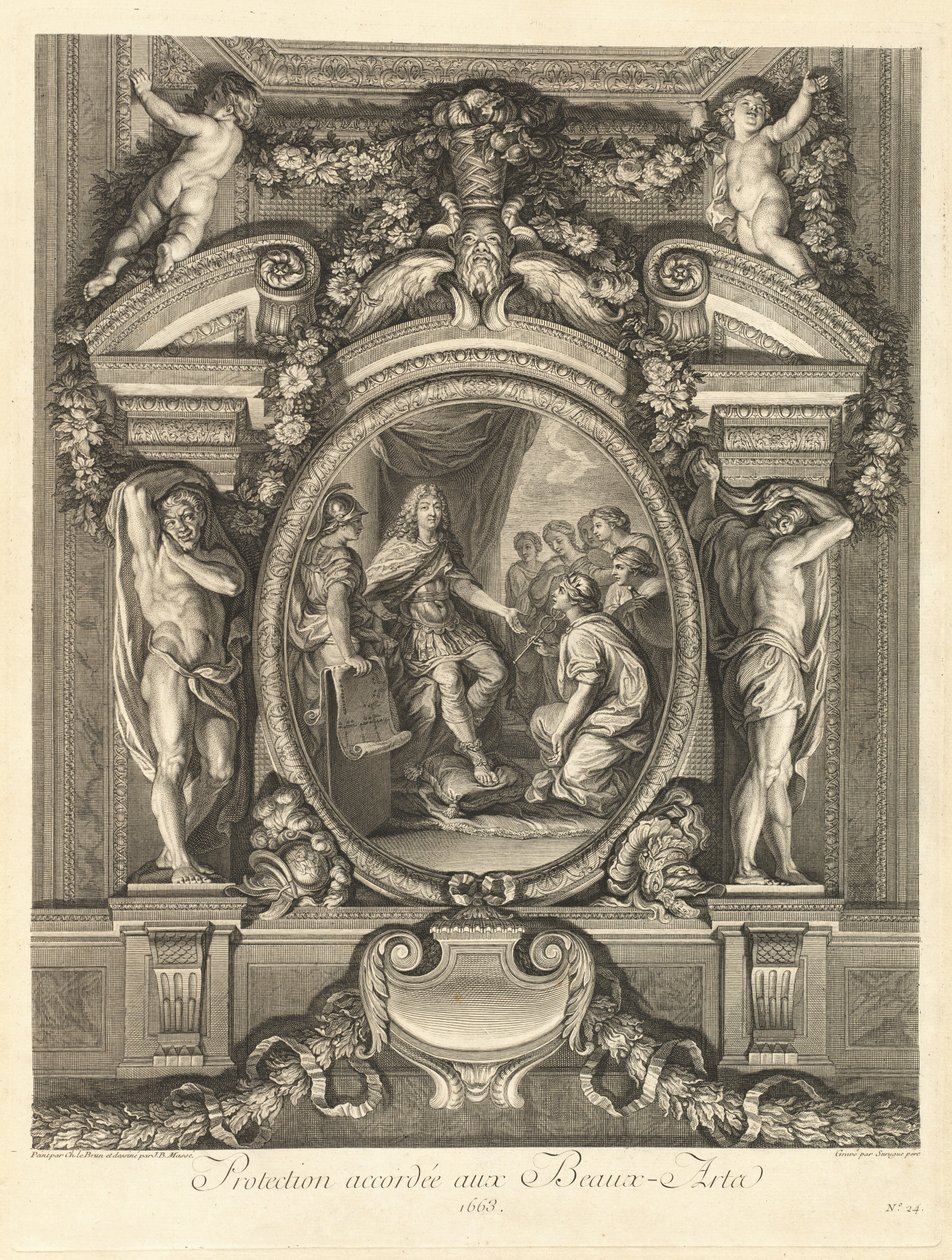 Protection Granted to the Fine Arts 1663 [pl. 24] by Jean Baptiste Masse