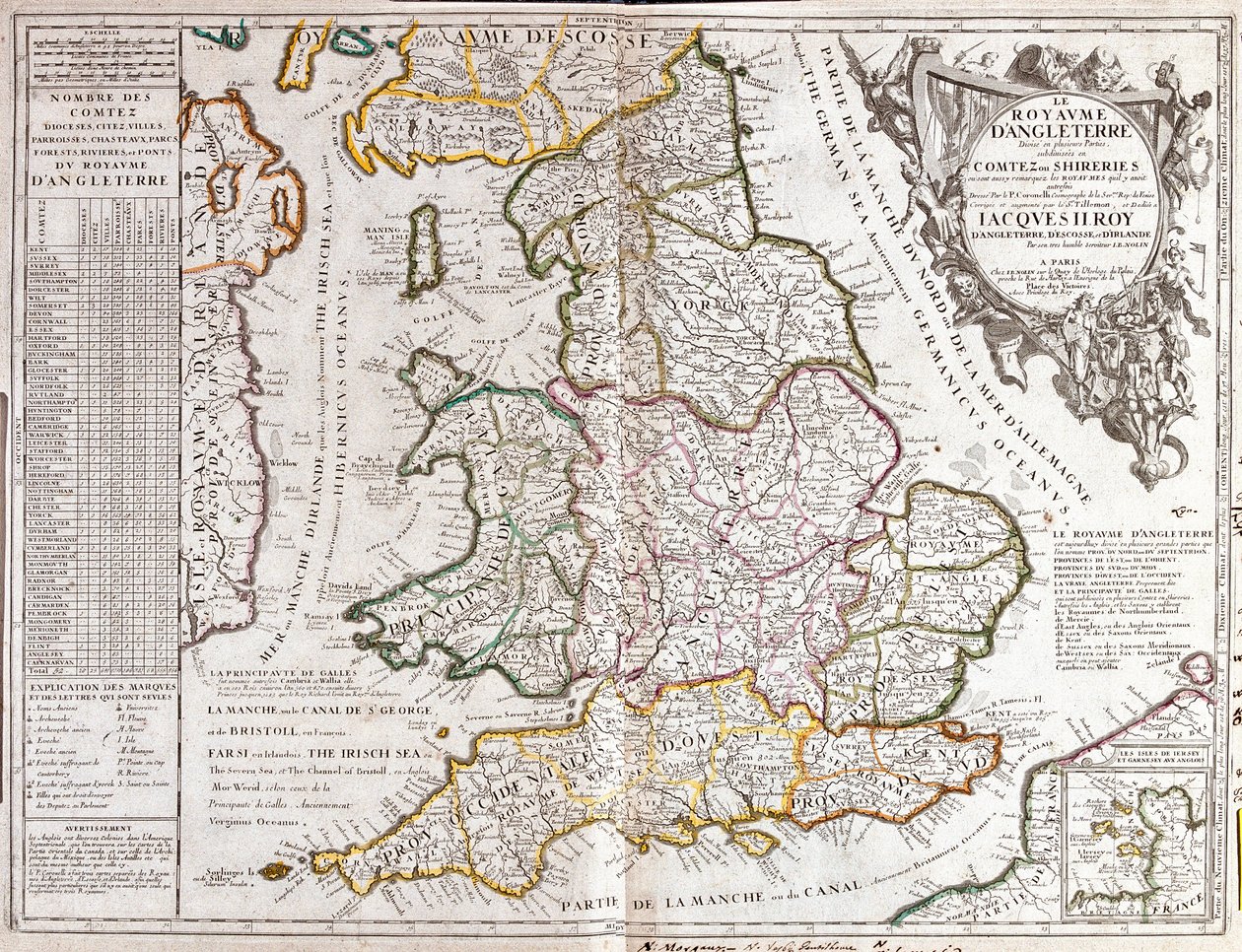 Map of the Kingdom of England, under the Reign of James II