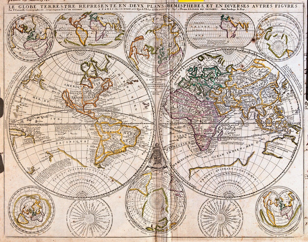 Map of the World by Jean-Baptiste Nolin