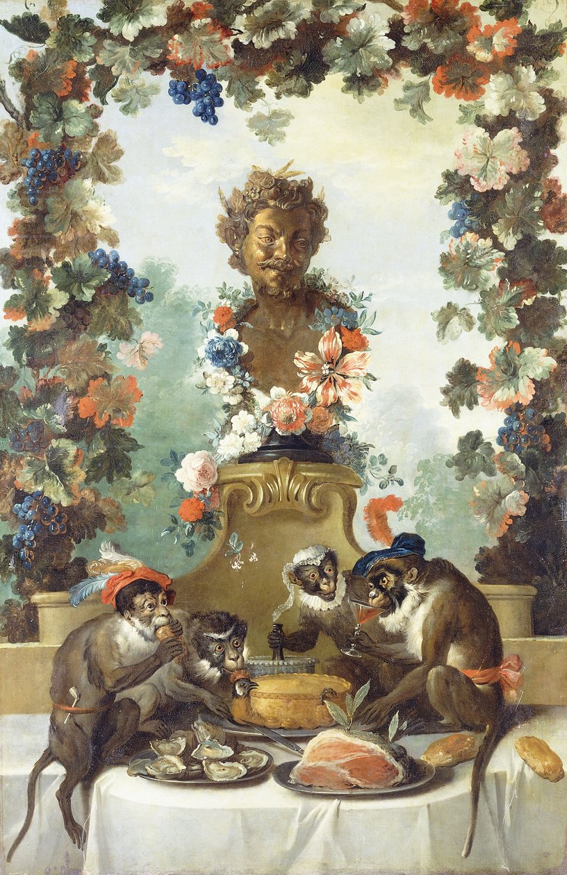 The Feast of the Monkeys by Jean-Baptiste Oudry