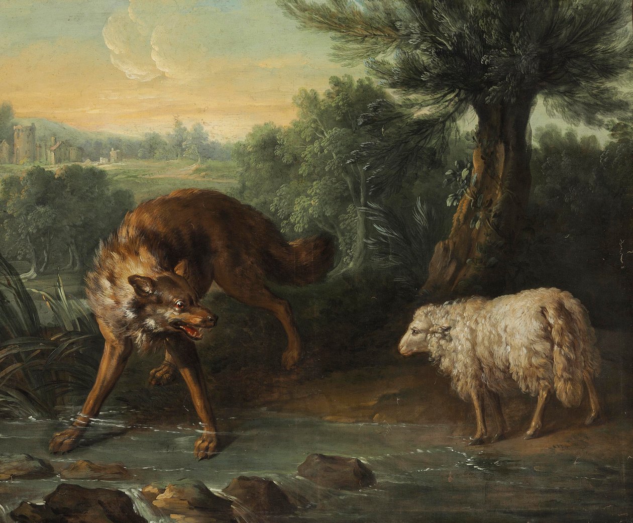 The Wolf and the Lamb by Jean-Baptiste Oudry: Fine art print