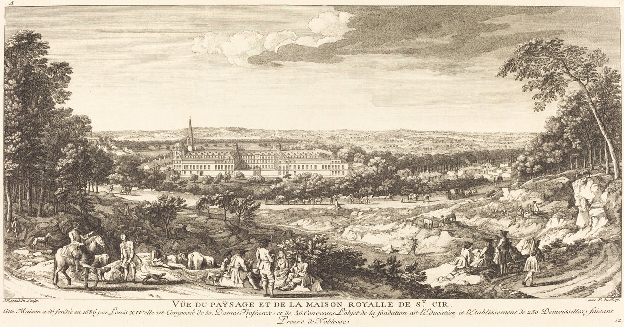 View of the Landscape of the Royal House of Saint Cir by Jean Baptiste Rigaud