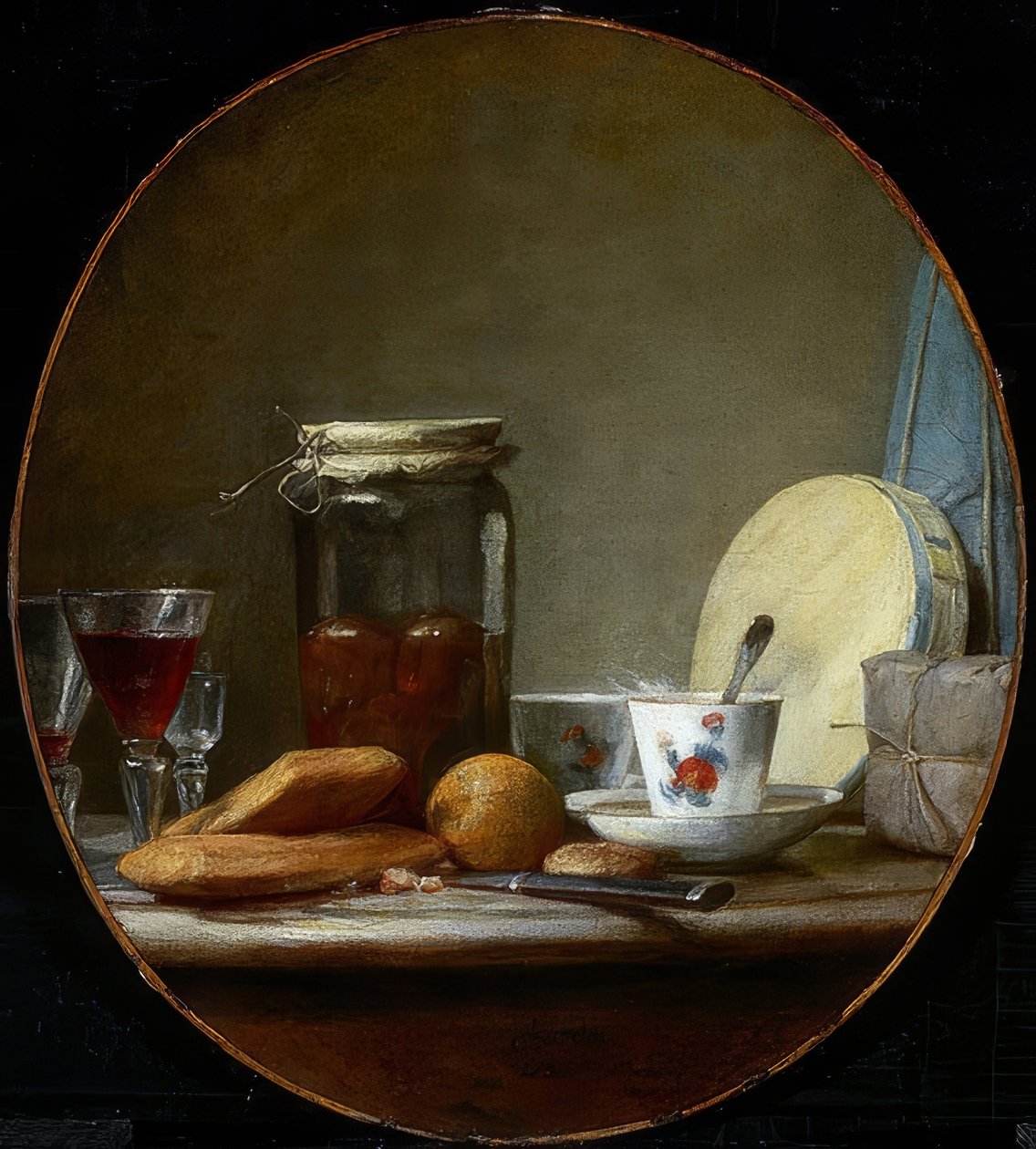 Glass with Apricots by Jean-Baptiste Simeon Chardin
