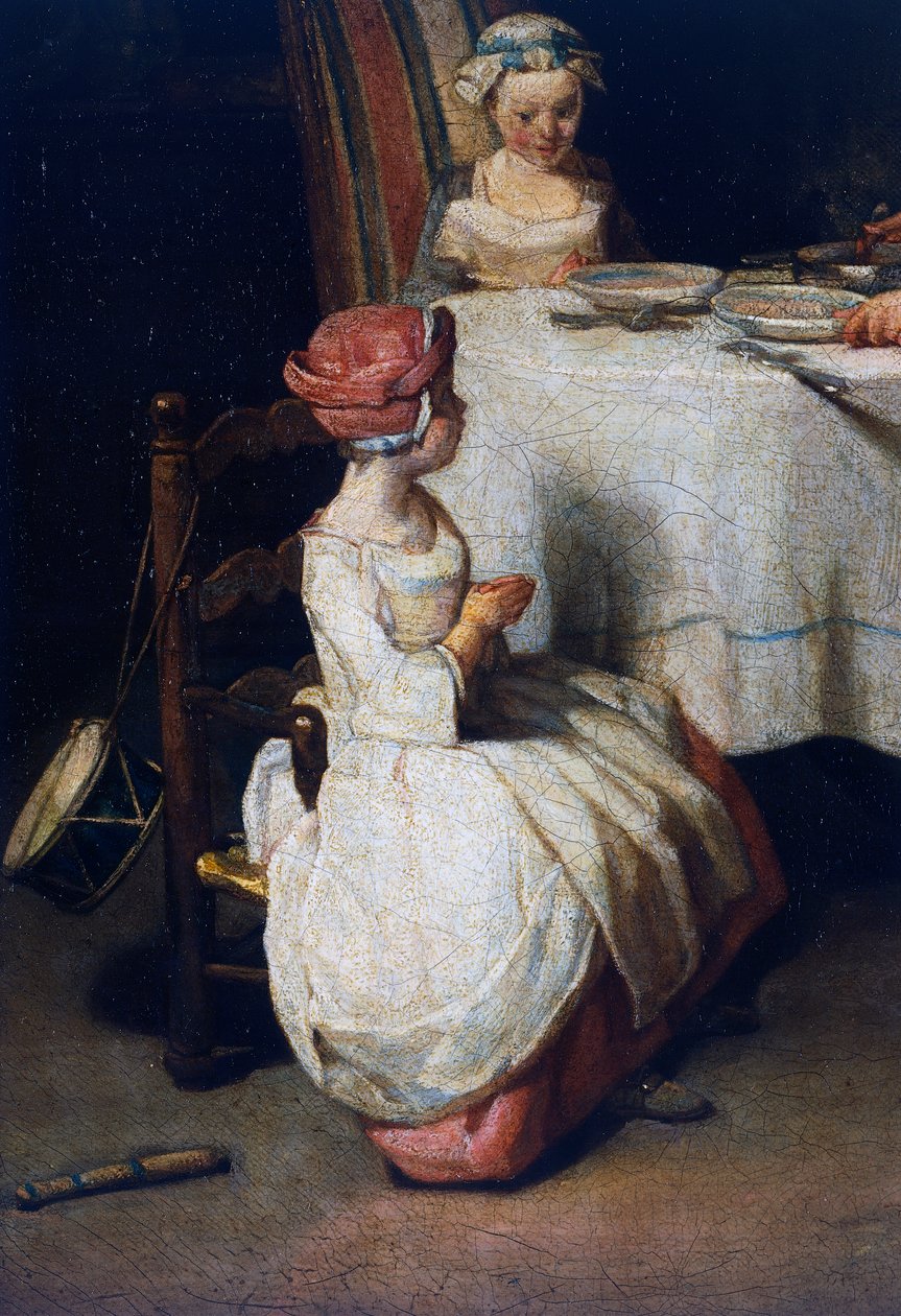 Le Benedicite, (detail) by Jean Baptiste Simeon Chardin