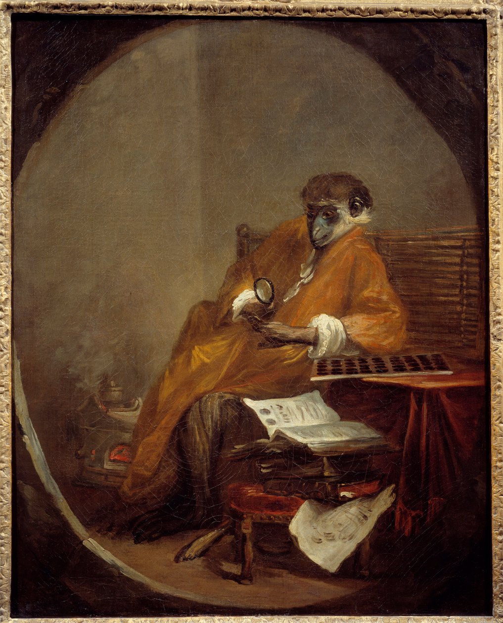 The Antique Monkey by Jean-Baptiste Simeon Chardin