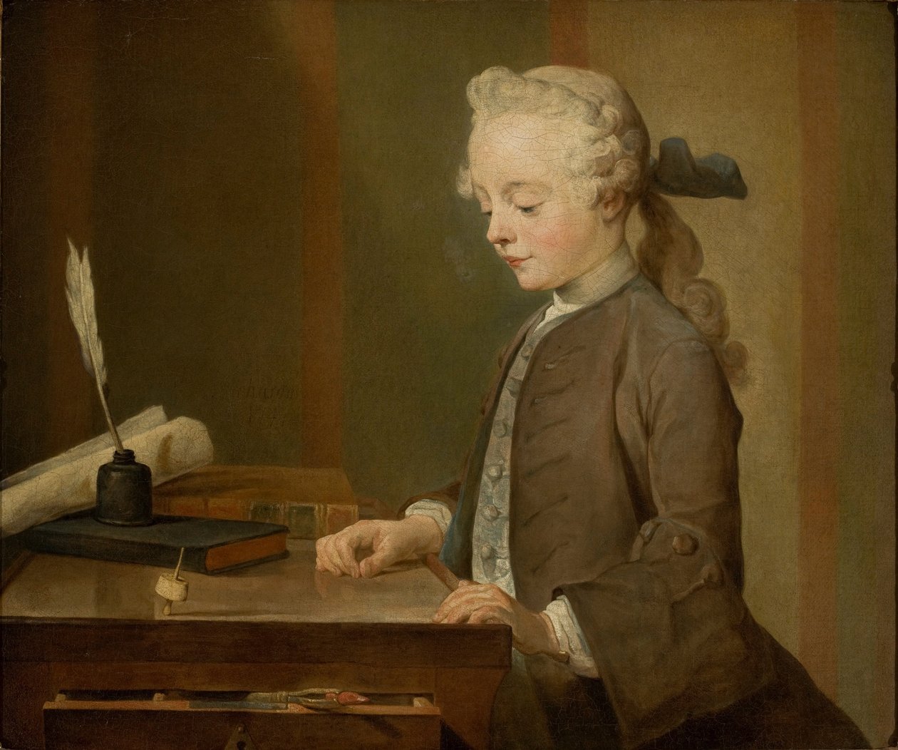 Portrait of Auguste Gabriel Godefroy by Jean Baptiste Simeon Chardin