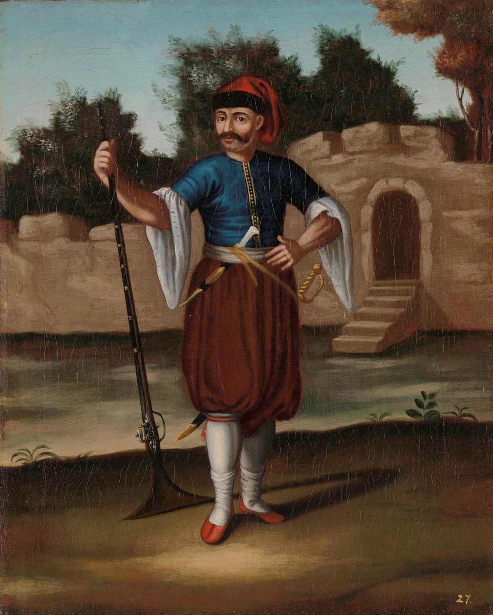 Albanian Soldier by Jean Baptiste Vanmour (workshop of)