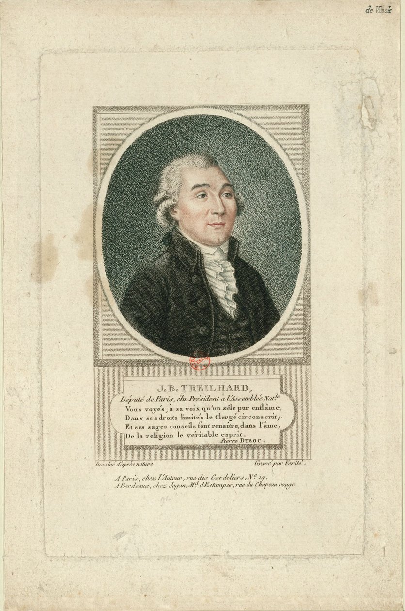 Portrait of Jean-Baptiste Treilhard by Jean Baptiste Verite
