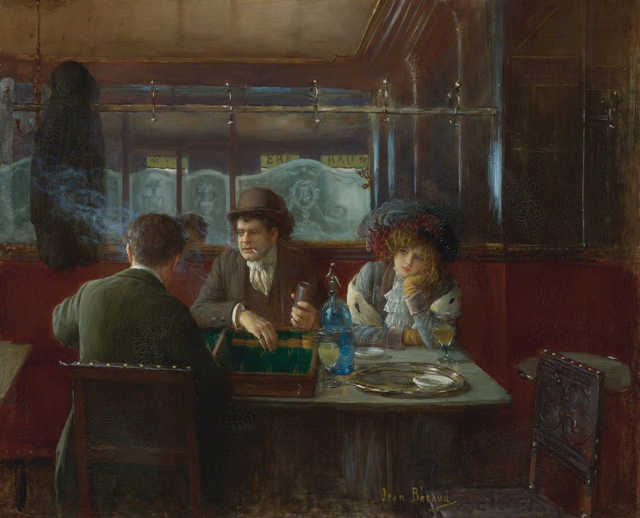 Backgammon at the Cafe by Jean Beraud